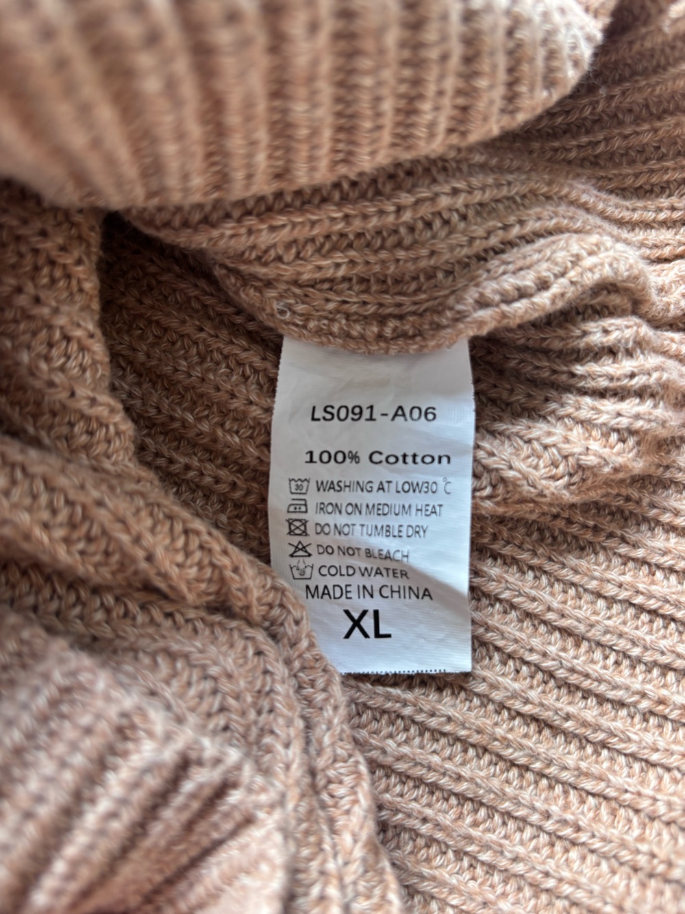 Women’s Ribbed Short-Sleeve Cropped Sweater Top in Light Brown - Picture 7 of 7